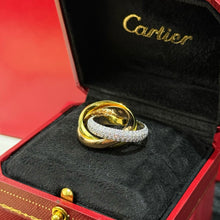 Load image into Gallery viewer, JW1009 Cartier Trinity Ring, Classic/Small Model, Half-paved

