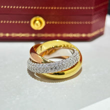 Load image into Gallery viewer, JW1008 Cartier Trinity Ring, Classic/Small Model, Half-paved
