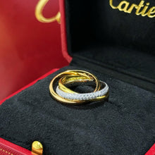 Load image into Gallery viewer, JW1008 Cartier Trinity Ring, Classic/Small Model, Half-paved
