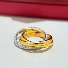 Load image into Gallery viewer, JW1009 Cartier Trinity Ring, Classic/Small Model, Half-paved
