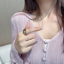 Load image into Gallery viewer, JW1010 Cartier Trinity Ring, Lacquer, Half-paved
