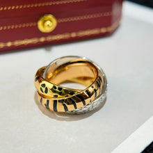Load image into Gallery viewer, JW1010 Cartier Trinity Ring, Lacquer, Half-paved
