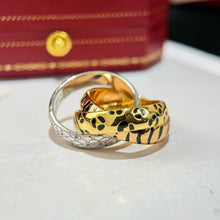 Load image into Gallery viewer, JW1010 Cartier Trinity Ring, Lacquer, Half-paved
