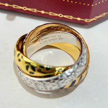 Load image into Gallery viewer, JW1010 Cartier Trinity Ring, Lacquer, Half-paved
