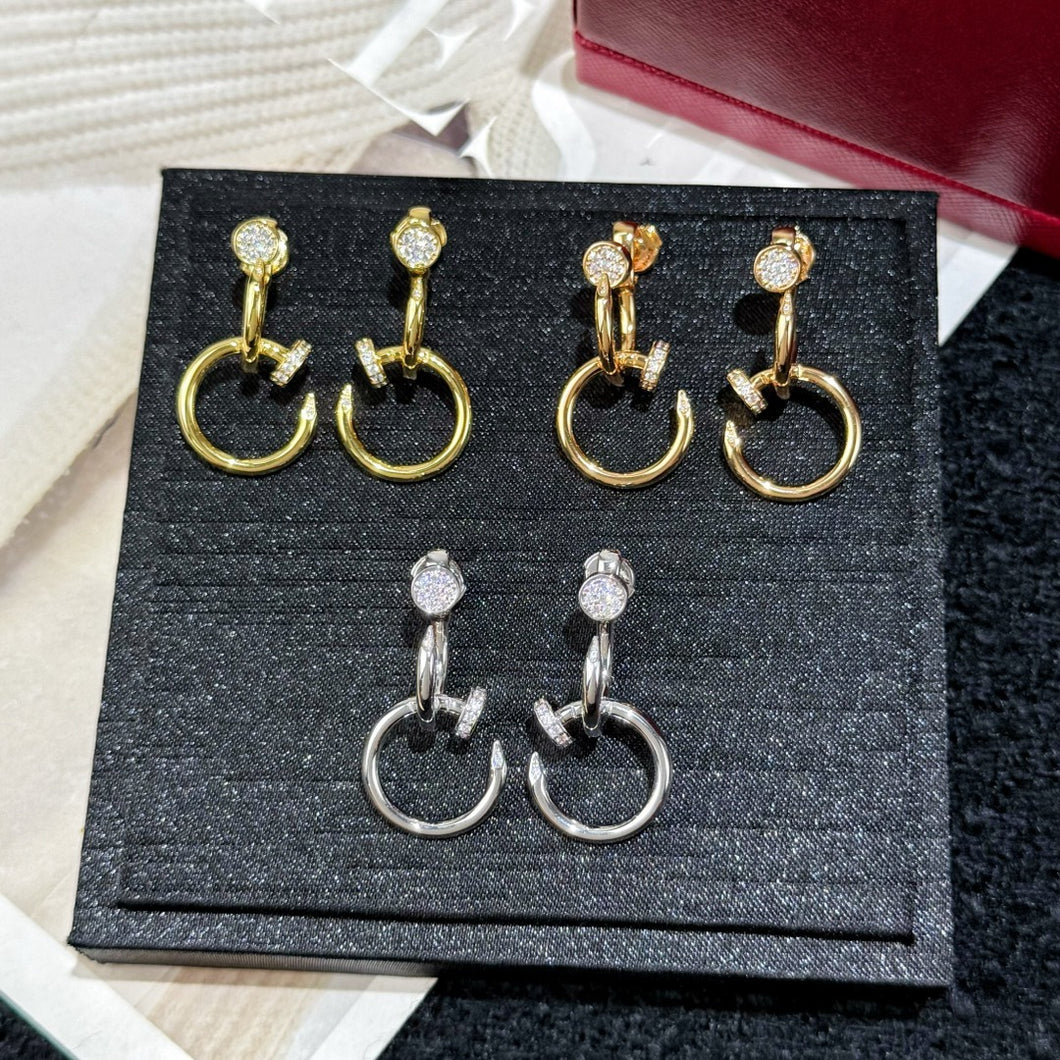 JW1011 Cartier, Juste un Clou Earrings Double