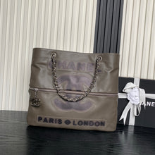 Load image into Gallery viewer, CCCC1413 Chanel Vintage Paris Graffiti Expandable Tote / 38 x 33 cm / HIGHEST QUALITY VERSION

