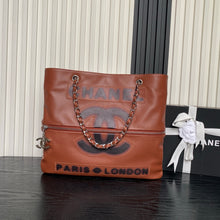 Load image into Gallery viewer, CCCC1414 Chanel Vintage Paris Graffiti Expandable Tote / 38 x 33 cm / HIGHEST QUALITY VERSION
