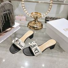 Load image into Gallery viewer, SE1747 Dior J'Adior Dentelle Bow High Heel Sandals / 4cm Heel / Size 5-11
