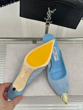 Load image into Gallery viewer, SE1748 Jimmy Choo Lace &amp; Metal Toe High Heel Mules / 10cm / Size 5-12
