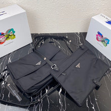 Load image into Gallery viewer, PD253 Re-Nylon Large Padded Shoulder Bag Set / 14.9x11x7.5inch
