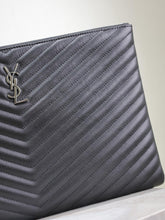 Load image into Gallery viewer, YSK414 CASSANDRE MATELASSÉ Maxi Tablet Pouch in Leather / 14.1x9.6x0.1inch / HIGHEST QUALITY VERSION
