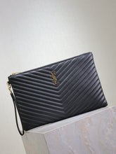 Load image into Gallery viewer, YSK415 CASSANDRE MATELASSÉ Maxi Tablet Pouch in Leather / 14.1x9.6x0.1inch / HIGHEST QUALITY VERSION
