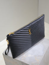 Load image into Gallery viewer, YSK415 CASSANDRE MATELASSÉ Maxi Tablet Pouch in Leather / 14.1x9.6x0.1inch / HIGHEST QUALITY VERSION
