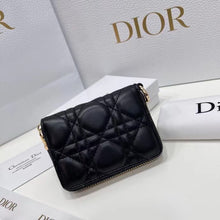 Load image into Gallery viewer, DR373 Lady Dior Voyageur Small Coin Purse/ 4.5 x 3.5 x 1 inches
