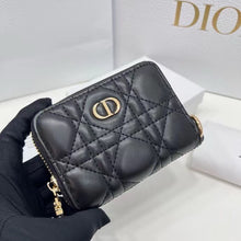 Load image into Gallery viewer, DR373 Lady Dior Voyageur Small Coin Purse/ 4.5 x 3.5 x 1 inches
