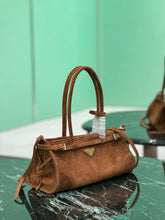 Load image into Gallery viewer, PD314 Cocoa Medium/Large Suede Handbag / HIGHEST QUALITY VERSION
