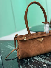 Load image into Gallery viewer, PD314 Cocoa Medium/Large Suede Handbag / HIGHEST QUALITY VERSION
