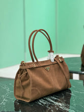 Load image into Gallery viewer, PD315 Cocoa Medium/Large Suede Handbag / HIGHEST QUALITY VERSION（
