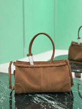 Load image into Gallery viewer, PD314 Cocoa Medium/Large Suede Handbag / HIGHEST QUALITY VERSION
