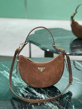 Load image into Gallery viewer, PD316 Prada Arqué Suede Shoulder Bag / HIGHEST QUALITY VERSION / 8.8x7.3x2.5inch
