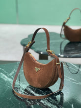 Load image into Gallery viewer, PD316 Prada Arqué Suede Shoulder Bag / HIGHEST QUALITY VERSION / 8.8x7.3x2.5inch
