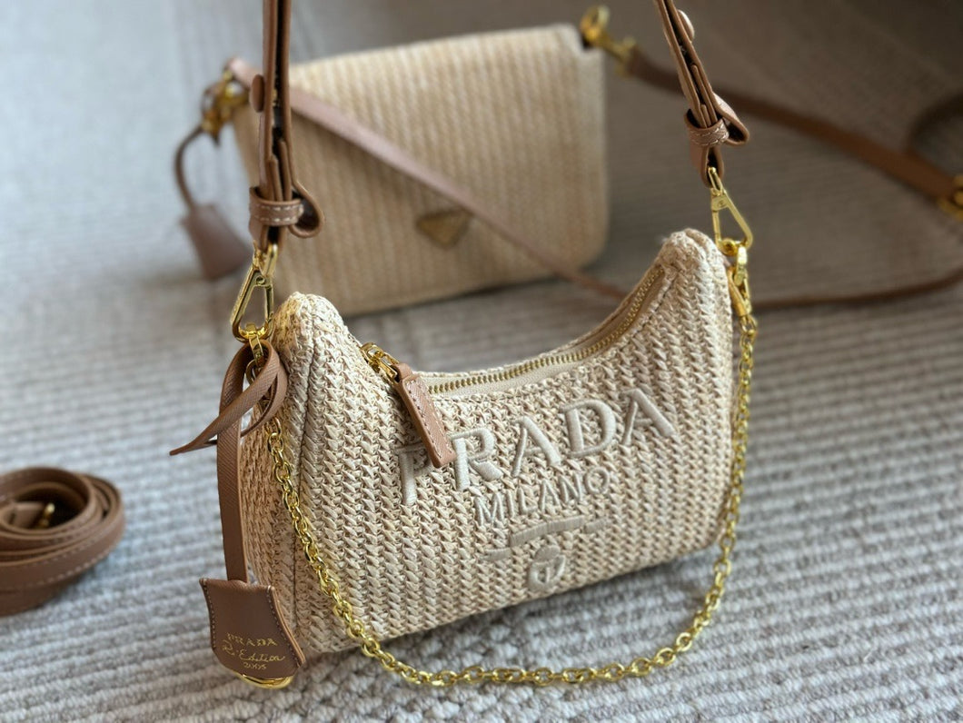 PD283 Prada Re-edition Crochet mini-bag / 7x8.6x2.3inch