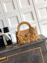 Load image into Gallery viewer, CC1428 Chanel 26S Handmade Rattan Fringe Kelly Bag / 13 x 19 x 7 cm / HIGHEST QUALITY VERSION
