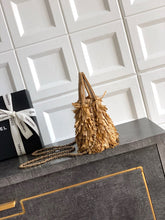 Load image into Gallery viewer, CC1428 Chanel 26S Handmade Rattan Fringe Kelly Bag / 13 x 19 x 7 cm / HIGHEST QUALITY VERSION
