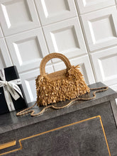 Load image into Gallery viewer, CC1428 Chanel 26S Handmade Rattan Fringe Kelly Bag / 13 x 19 x 7 cm / HIGHEST QUALITY VERSION
