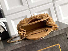 Load image into Gallery viewer, CC1428 Chanel 26S Handmade Rattan Fringe Kelly Bag / 13 x 19 x 7 cm / HIGHEST QUALITY VERSION
