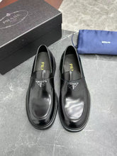 Load image into Gallery viewer, MSE078 Prada Brushed Leather Loafers / Size7-12
