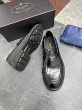 Load image into Gallery viewer, MSE078 Prada Brushed Leather Loafers / Size7-12
