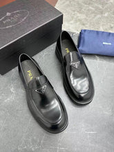 Load image into Gallery viewer, MSE078 Prada Brushed Leather Loafers / Size7-12

