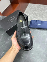 Load image into Gallery viewer, MSE078 Prada Brushed Leather Loafers / Size7-12
