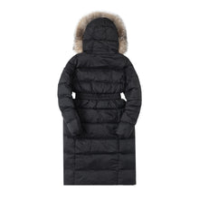 Load image into Gallery viewer, CLTH419 Boedic Black Hooded Shearling Long Down Jacket / Size0/1/2/3/4
