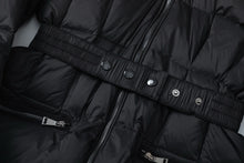 Load image into Gallery viewer, CLTH419 Boedic Black Hooded Shearling Long Down Jacket / Size0/1/2/3/4
