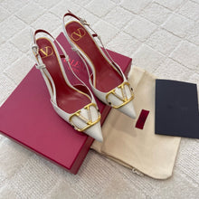 Load image into Gallery viewer, SE1292 Vlogo Glow Laminated Nappa Slingback Pump / 10mm/40mm/80mm
