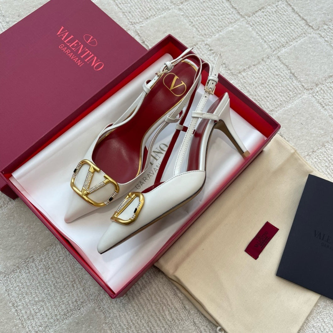 SE1292 Vlogo Glow Laminated Nappa Slingback Pump / 10mm/40mm/80mm