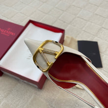 Load image into Gallery viewer, SE1292 Vlogo Glow Laminated Nappa Slingback Pump / 10mm/40mm/80mm
