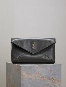 YSK362 CASSANDRE Large Envelope Pouch in Lambskin / HIGHEST QUALITY VERSION / 11.6" x 7.1" x 1.8"