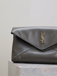 YSK361 CASSANDRE Large Envelope Pouch in Lambskin / HIGHEST QUALITY VERSION / 11.6" x 7.1" x 1.8"