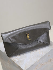 YSK361 CASSANDRE Large Envelope Pouch in Lambskin / HIGHEST QUALITY VERSION / 11.6" x 7.1" x 1.8"