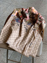 Load image into Gallery viewer, CLTH360 GG Flora Print Cashmere Scarf / 43.3x78.7inch
