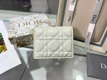 Load image into Gallery viewer, DR344 Lady Dior Mini Wallet / HIGHEST QUALITY VERSION / 4.5 x 3.5 x 1 inches
