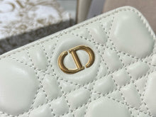 Load image into Gallery viewer, DR345 Dior Caro Compact Zipped Wallet / HIGHEST QUALITY VERSION / 4.5 x 3.5 x 1.5 inches
