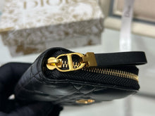 Load image into Gallery viewer, DR345 Dior Caro Compact Zipped Wallet / HIGHEST QUALITY VERSION / 4.5 x 3.5 x 1.5 inches
