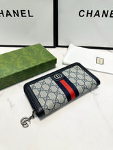 Load image into Gallery viewer, GC622 Ophidia GG Zip Around Wallet / 7.5&quot;W x 4.5&quot;H x 1&quot;D
