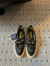 Load image into Gallery viewer, SE1665 Prada Nappa leather and Raffia Ballerinas / Size5-11

