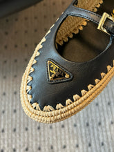 Load image into Gallery viewer, SE1665 Prada Nappa leather and Raffia Ballerinas / Size5-11
