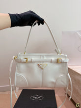 Load image into Gallery viewer, PD391 Prada Soft Lux Top Handle Bag / 27 x 17 cm
